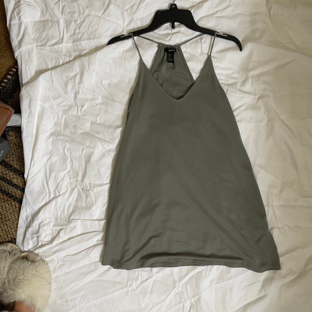 Classic Racerback + Flowy Sage Green Dress